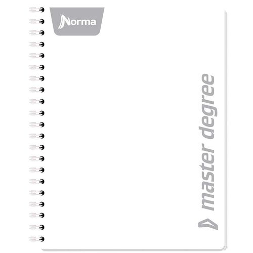 Cuaderno Espiral de 200 Hojas Profesional de Cuadro Chico Master Degree Norma