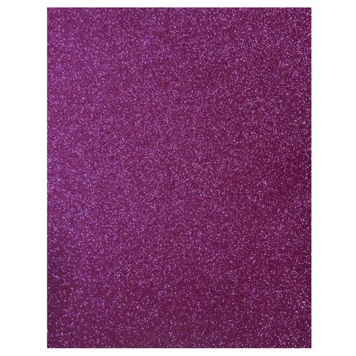 Foamy con Diamantina Tamaño Carta Fucsia con 5 Piezas