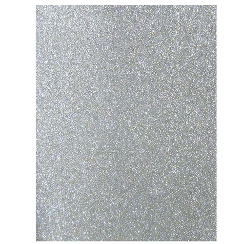 Foamy con Diamantina Tamaño Carta Gris con 5 Piezas
