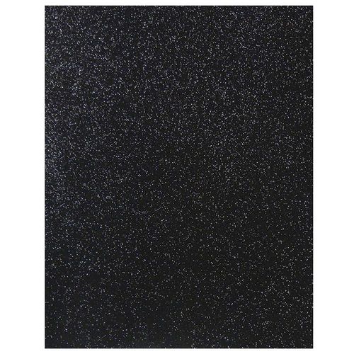 Foamy con Diamantina Tamaño Carta Negro con 5 Piezas