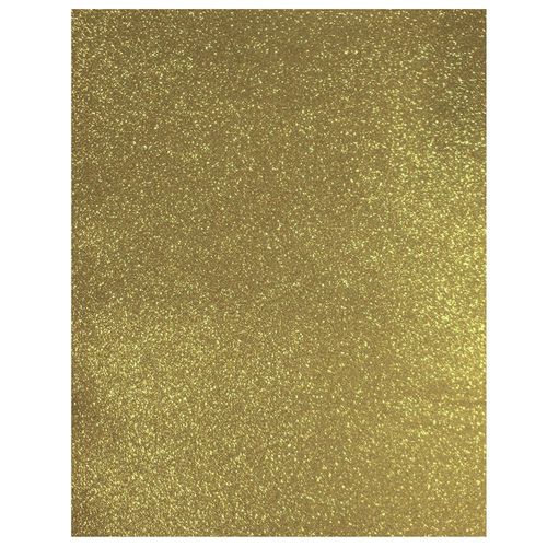 Foamy con Diamantina Tamaño Carta Oro Claro con 5 Piezas