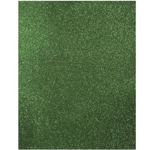 Foamy con Diamantina Tamaño Carta Verde Bandera con 5 Piezas