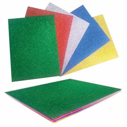 Foamy Tamaño Carta con Diamantina Colores Surtidos Básicos Paquete con 5 Piezas Pascua TN6DF-SURBASICO