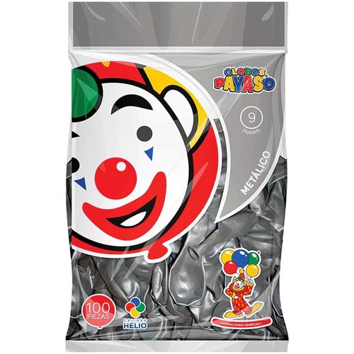 Globo Metalizado Del Numero 9 Plata Bolsa Con 100 Piezas