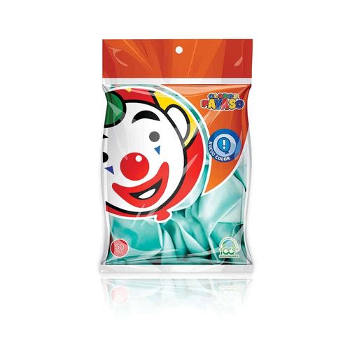 Globo para Fiesta No. 9 Azul Vintage Bolsa con 50 Globos Decorator 4566