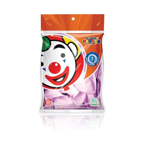 Globo para Fiesta No. 9 Lila Bolsa con 50 Globos Decorator 3035