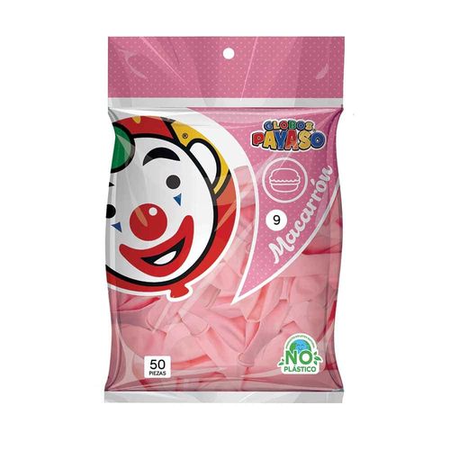 Globo para Fiesta No. 9 Fresa Bolsa con 50 Globos Macarron 1632