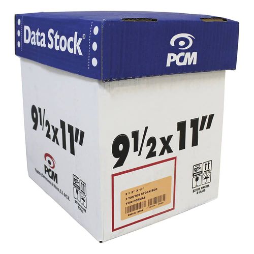 Papel Stock Tamaño Carta Blanco de 2 Tantos con 1500 Juegos PCM