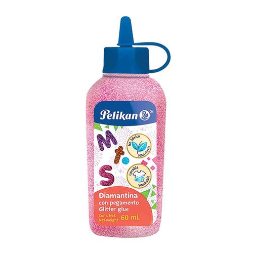 Pegamento Diamantina 60 ml Rosa Pastel Pelikan