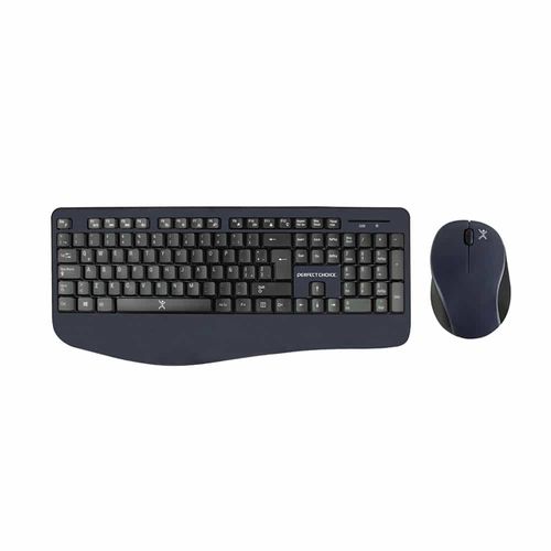 Teclado y Mouse Ergonómico Inalámbrico y Multimedia Perfect Choice PC-201236