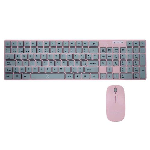 Teclado con Mouse Inalámbrico Rosa para Niña Perfect Choice Kids Ballon PC-201069