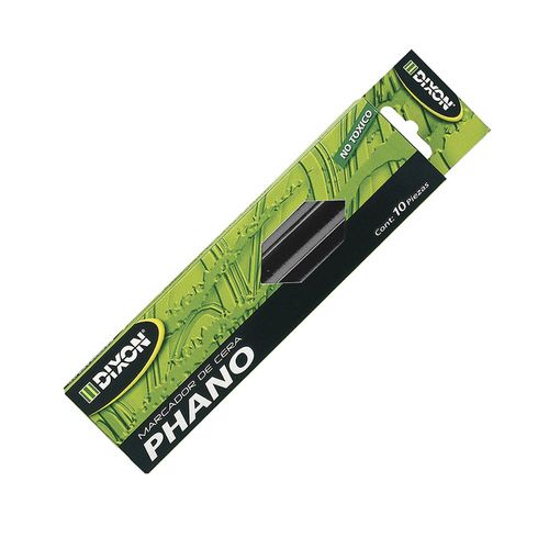 Marcador de Cera Negro Caja con 10 Piezas Phano Dixon