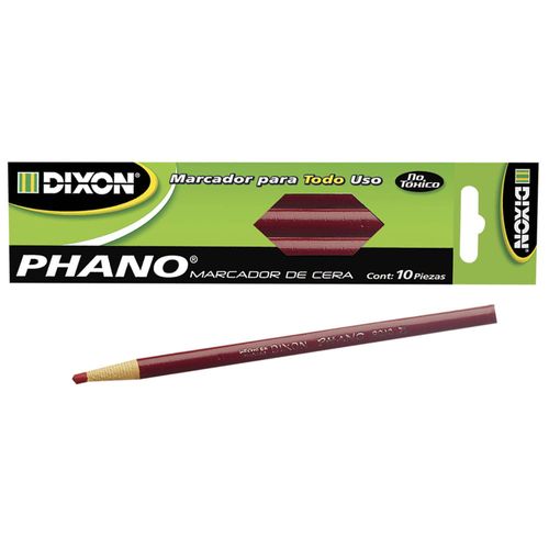 Marcador de Cera Rojo Caja con 10 Piezas Phano Dixon