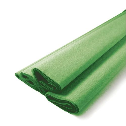 Papel Crepé con 10 Hojas Verde Manzana Pingüino Belumosa