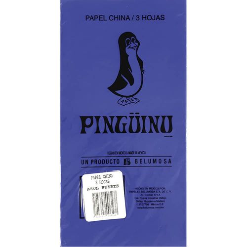 Papel China Bolsa con 3 Hojas Azul Marino