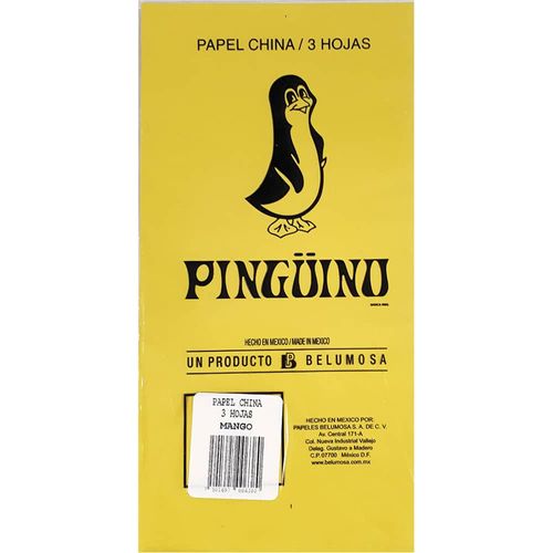 Papel China Bolsa con 3 Hojas Amarillo Canario