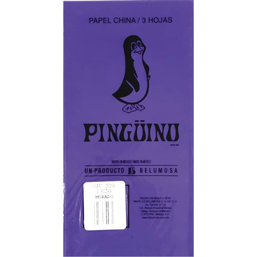 Papel China Bolsa con 3 Hojas Morado
