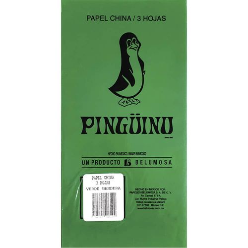 Papel China Bolsa con 3 Hojas Verde Bandera