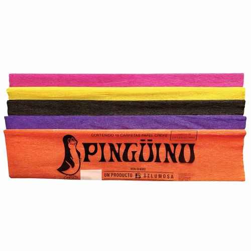 Papel Crepé con 5 Colores Neón Bolsa con 10 Hojas Belumosa 100-98