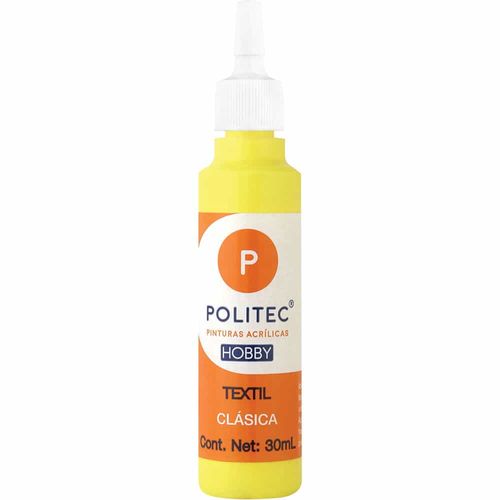 Pintura Textil Bote con 30 ml Amarillo Claro Policraft