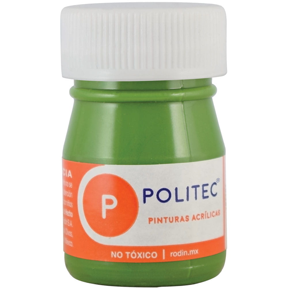 Pintura Acrilica Politec Verde Hoja 20 ml No 328 caja c/12 piezas 14266 - POLITEC