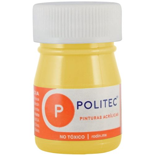 Pintura Acrílica Frasco con 20 ml Amarillo Claro Politec
