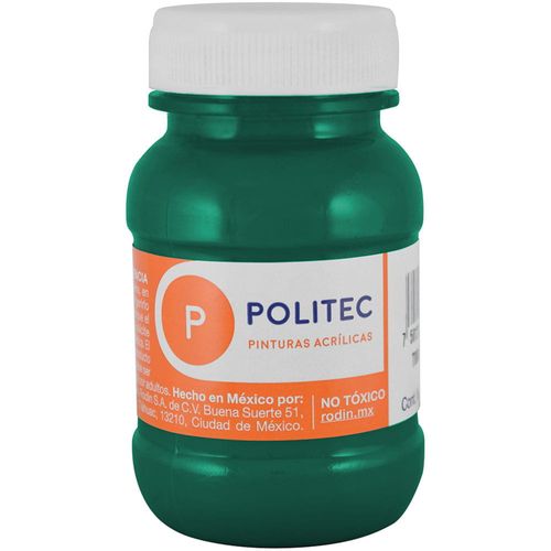 Pintura Acrílica Frasco con 100 ml Verde Oscuro Politec