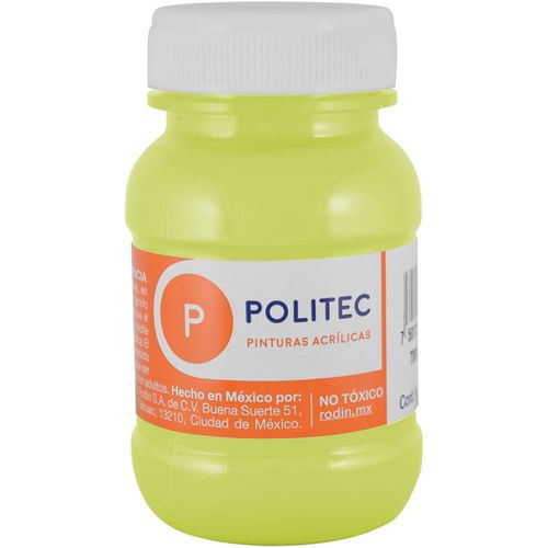 Pintura Acrílica Frasco con 100 ml Limón Hanza Politec