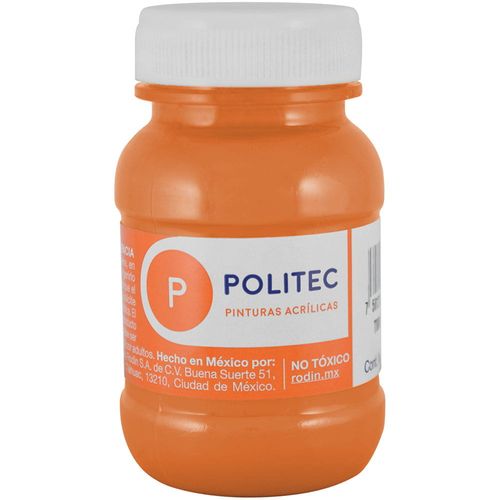 Pintura Acrílica Frasco con 100 ml Naranja Politec