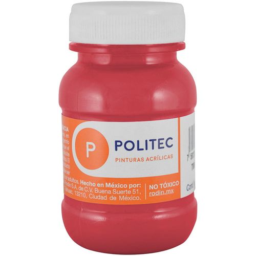 Pintura Acrílica Frasco con 100 ml Rojo Toluidina Politec
