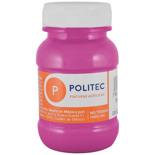 Pintura Acrílica Frasco con 100 ml Rosa Mexicano Politec