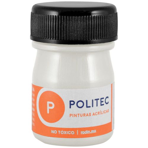 Pintura Acrílica Frasco con 20 ml Blanco Metálico Politec