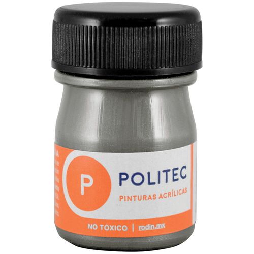 Pintura Acrílica Frasco con 20 ml Gris Metálico Politec