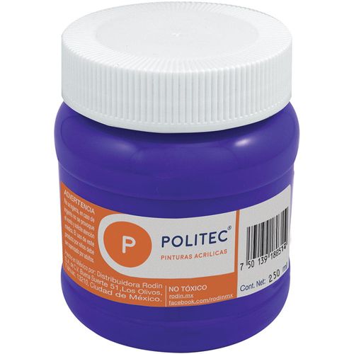 Pintura Acrílica Frasco con 250 ml Azul Cobalto Politec