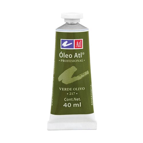 Pintura Óleo Tubo con 40 ml Verde Olivo ATL