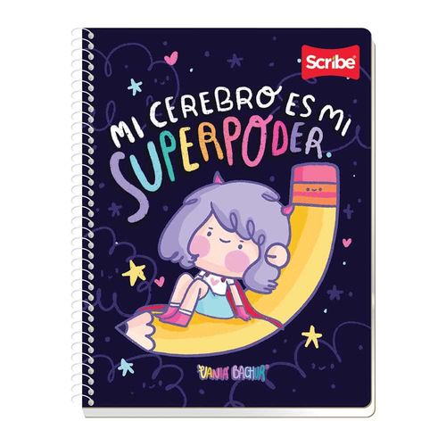 Cuaderno Espiral con 90 Hojas Profesional Cuadro Chico Vania Bachur Scribe 1081832