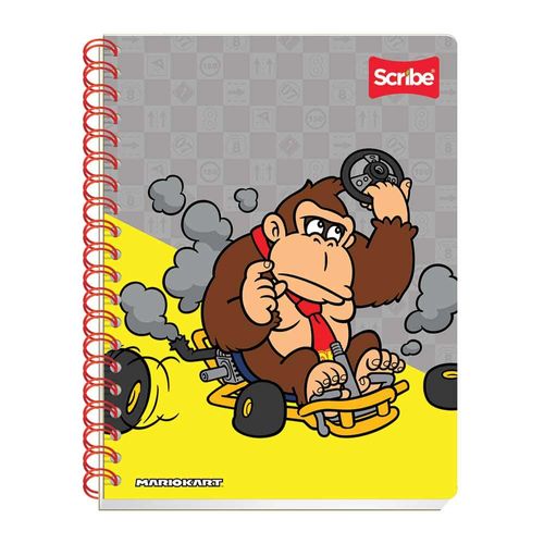 Cuaderno Espiral con 100 Hojas Profesional Cuadro Grande Mario Bros Scribe 1087423