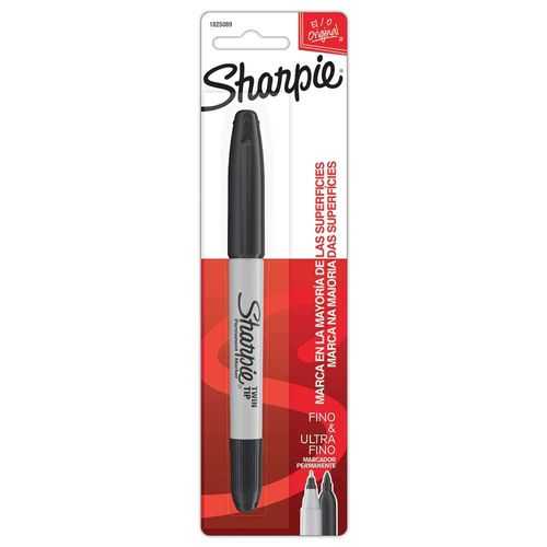 Marcador Permanente Doble Punta Negro Blíster Sharpie