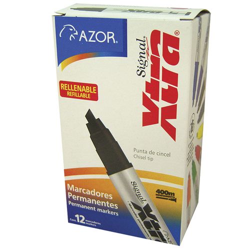 Marcador Permanente Grueso Rojo Caja con 12 Piezas Signal