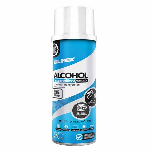 Alcohol Isopropílico en Aerosol para Limpieza con 250 ml Silimex SLMX-963