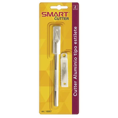 Cutter Navaja de Aluminio Estilete Blíster Smart