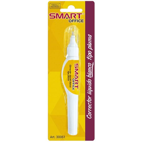 Corrector Líquido Blanco Tipo Pluma 7 ml Blíster Smart