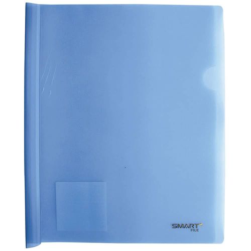 Folder de Plástico Tamaño Carta con Costilla Grande 15 mm Azul Transparente Smart