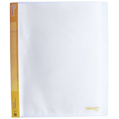 Carpeta de Plástico Tamaño Carta con 10 Micas Cristal Transparente Smart