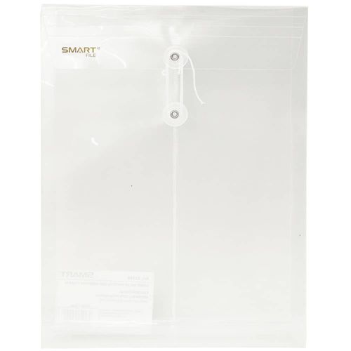 Sobre de Plástico con Rondana Tamaño Carta Vertical Cristal Transparente Smart