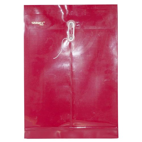 Sobre Bolsa Plástico Tamaño Oficio Vertical Rojo Smart