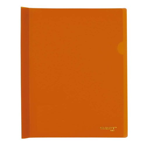 Folder de Plástico Tamaño Carta con Costilla Grande de 15 mm Naranja Neón Transparente Smart