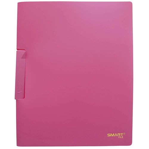 Carpeta de Plástico Tamaño Carta con Clip Rosa Cool Colors Smart