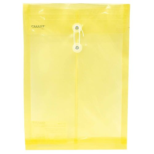 Sobre Bolsa Plástico Tamaño Oficio Vertical Amarillo Transparente Smart