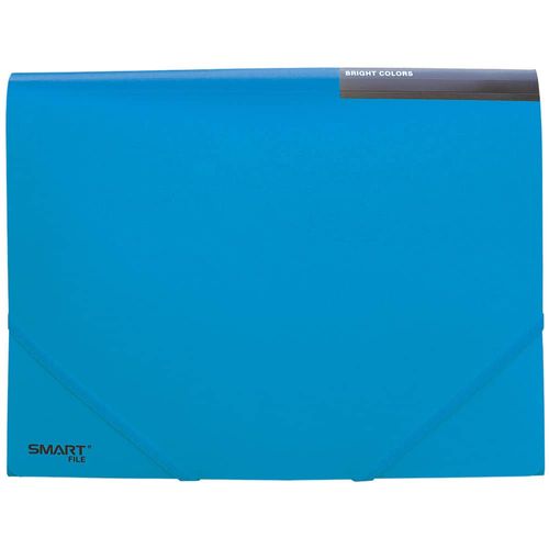 Folder de Plástico Tamaño Carta con Liga Azul Bright Smart